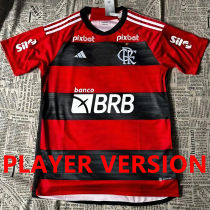 2023/24 Flamengo Home Player Version Jersey  (All Sponsor 球员版全广告)