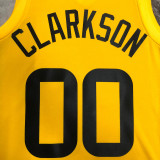 2023 Jazz CLARKSON #00 Yellow NBA Jerseys