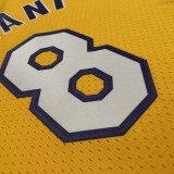 1999/00 Lakers BRYANT #8 Yellow Retro NBA Jerseys 热压