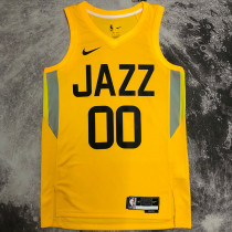 2023 Jazz CLARKSON #00 Yellow NBA Jerseys