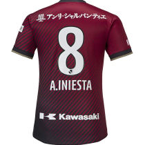 A.INIESTA #8 Vissel Kobe Home Red Fans Soccer Jersey 2023 (神户胜利船)