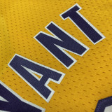 1999/00 Lakers BRYANT #8 Yellow Retro NBA Jerseys 热压