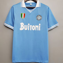 1986/87 Napoli Home Blue Retro Soccer Jersey