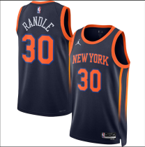 2023 NY Knicks RANDLE #30 Black NBA Jerseys