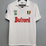 1987-88 Napoli Away White Retro Soccer Jersey