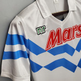 1988/89 Napoli Away White Retro Soccer Jersey