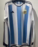 2022/23 Argentina  Home Long Sleeve Fans Jersey (3 Stars 3星)