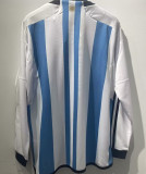 2022/23 Argentina  Home Long Sleeve Fans Jersey (3 Stars 3星)