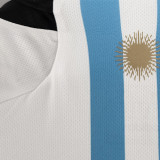2022/23 Argentina  Home Long Sleeve Fans Jersey (3 Stars 3星)