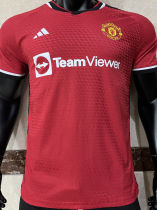 2023 M Utd  Red Player Version Soccer Jersey
