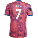 CHIESA #7 JUV 1:1 Third Pink Fans Jersey 2022/23  (Have UEFA Europa League Patch 有欧联章橙色)
