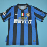 2009/10 In Milan Home Long Sleeve Retro Soccer Jersey