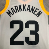 2023 Jazz MARKKANEN #23 White  NBA Jerseys
