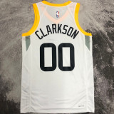 2023 Jazz CLARKSON #00 White  NBA Jerseys