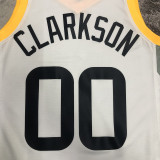 2023 Jazz CLARKSON #00 White  NBA Jerseys