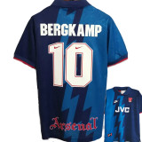 BERGKAMP #10  1995/96 ARS Away Blue Retro Jersey (有背号下英文) ★★