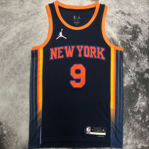 2023 NY Knicks BARRETT #9 Black  NBA Jerseys