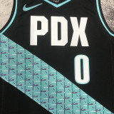 2023 Trail Blazerst LILLARD #0 Black City Edition  NBA Jerseys