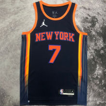 2023 NY Knicks ANTHONY #7 Black  NBA Jerseys