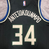 2023 Bucks ANTETOKOUNMPOL #34 Black  NBA Jerseys