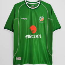 2002 Ireland Home Green Retro Soccer Jersey