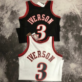 1997/98 76ers IVERSON #3 Retro White NBA Jerseys热压