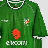 2002 Ireland Home Green Retro Soccer Jersey