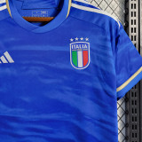 2023/24 Italy Home Blue kids Soccer Jersey