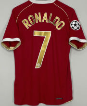 RONALDO #7 M Utd Home Retro Jersey 2006/07  (Have UCL Patch 带1个欧冠球 UCL  Font 欧冠字体 )