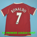 RONALDO #7 M Utd Home Long Sleeve Retro Jersey 2006/07 (Have Patch 带双臂章 FA Premier League Font 英超字体 ) ★★
