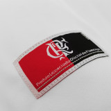 2001 Flamengo Away White Retro Soccer Jersey