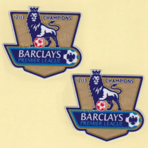 12/13 CHAMPIONS BARCLAYS PREMIER LEAGUE Flocking Patch  Two Pieces 植绒 旧款英超金章 一套2个  (You can buy it alone OR tell us which jersey to print it on. )