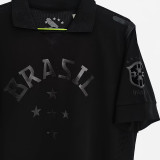 2013/14 Brazil 3rd All Black Retro Soccer Jersey