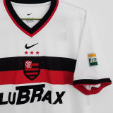 2001 Flamengo Away White Retro Soccer Jersey