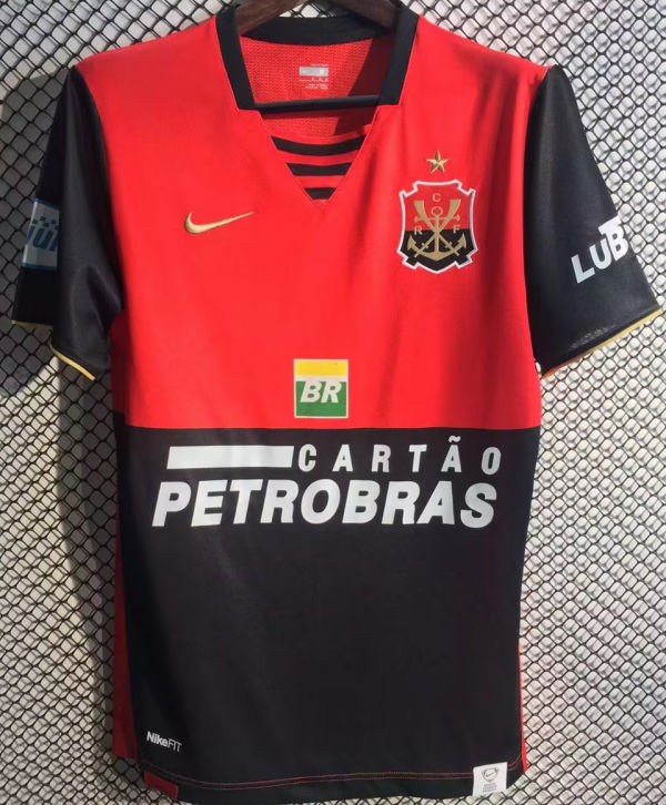 2008/09 Flamengo 3rd Red And Black Retro Soccer Jersey
