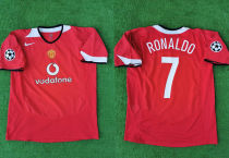 RONALDO #7 M Utd Home Retro Jersey 2004/06 (Have UCL Patch 带1个欧冠球 UCL Font 欧冠字体 )