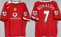 RONALDO #7 M Utd Home Retro Jersey 2004/06 (Have Patch 带双臂章 FA Premier League Font 英超字体 ) ★★