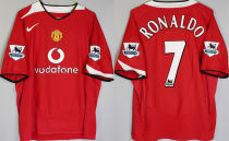 RONALDO #7 M Utd Home Retro Jersey 2004/06 (Have Patch 带双臂章 FA Premier League Font 英超字体 )