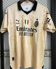 2023 AC Milan x KOCHÉ Glod Fans Soccer Jersey  带胸前章