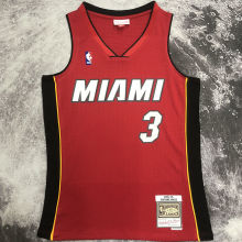 2005/06 Miami Heat WADE #3 Retro Red NBA Jerseys热压