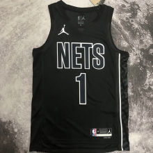 2023/24 Nets BRIDGES #1 Black  NBA Jerseys