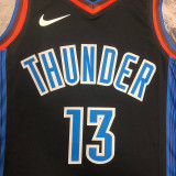 2023/24 KC Thunder GEORGE #13 Black City Edition NBA Jerseys