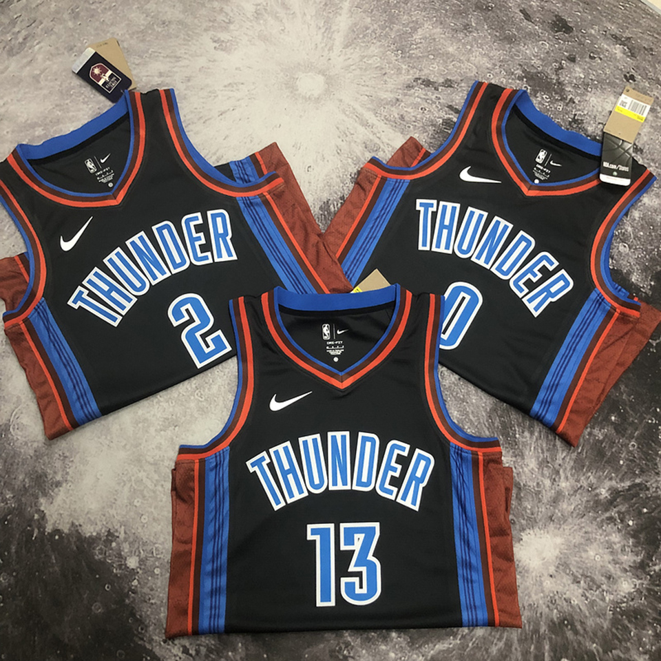2023/24 KC Thunder GEORGE #13 Black City Edition NBA Jerseys