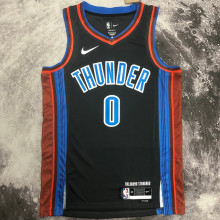 2023/24 KC Thunder WESTBROOK #0 Black City Edition NBA Jerseys