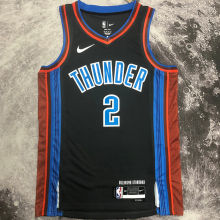 2023/24 KC Thunder GILGEOUS-ALEXANDER #2 Black City Edition NBA Jerseys