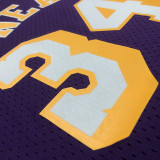 1996/97 Lakers O'NEAL #34 Retro Purple NBA Jerseys热压