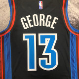 2023/24 KC Thunder GEORGE #13 Black City Edition NBA Jerseys