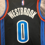 2023/24 KC Thunder WESTBROOK #0 Black City Edition NBA Jerseys