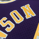 1984/85 Lakers JOHNSON #32 Retro Purple NBA Jerseys热压