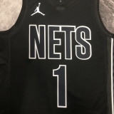 2023/24 Nets BRIDGES #1 Black  NBA Jerseys